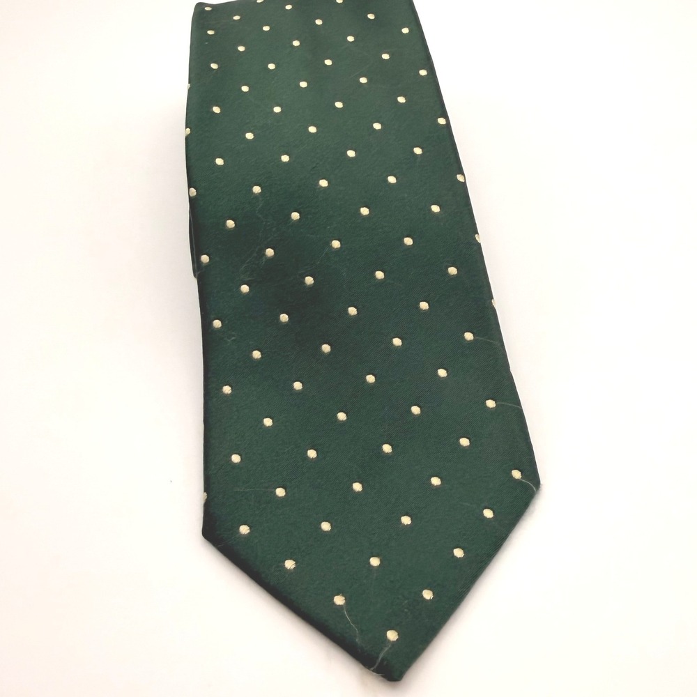 Brick House by Tokyo Shirts Silk Tie Mens OS Green Good Polka Dot Classic